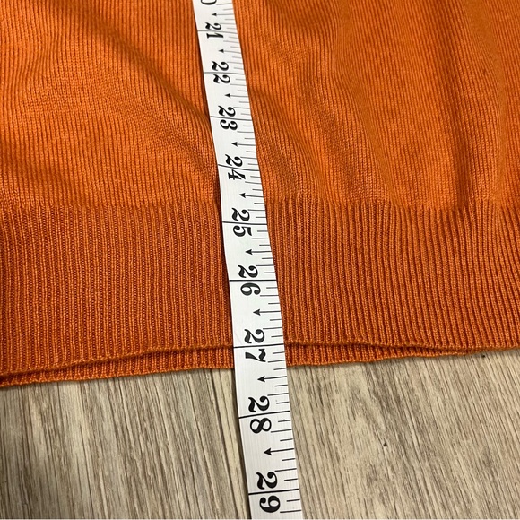 Vintage International Male orange silk cotton cashmere sweater large - Picture 6 of 6
